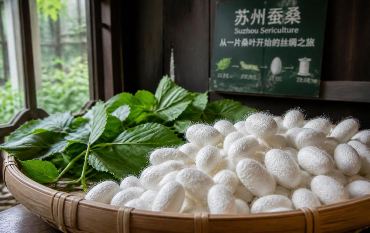 silkworms and cocoon