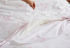 Butterfly Embroidery Print White Silk Quilt Comforter
