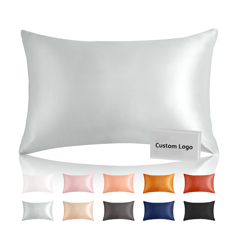 Silver silk pillowcase (1)
