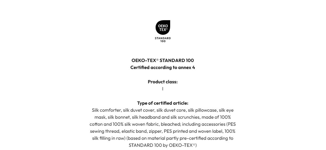 Oeko-tex® Certification - Wholesale Silk Supplier Suzhou Taihu