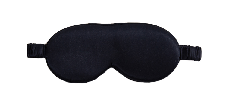 6A-Silk Satin black eye mask