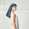 Custom Long Mulberry Silk Bonnet with Wrapped Elastic Band