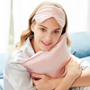 Portable Silk Travel Pillow and Silk Eye Mask Set for Travel