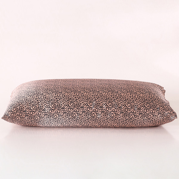 Wholesale Custom Printed 100% Mulberry Silk Pillowcase- Pink Leopard