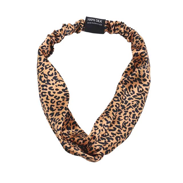19 Momme Printed Mulberry Silk Head Hair Elastic Band for Woman