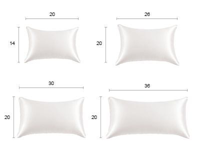 Different silk pillowcase size 