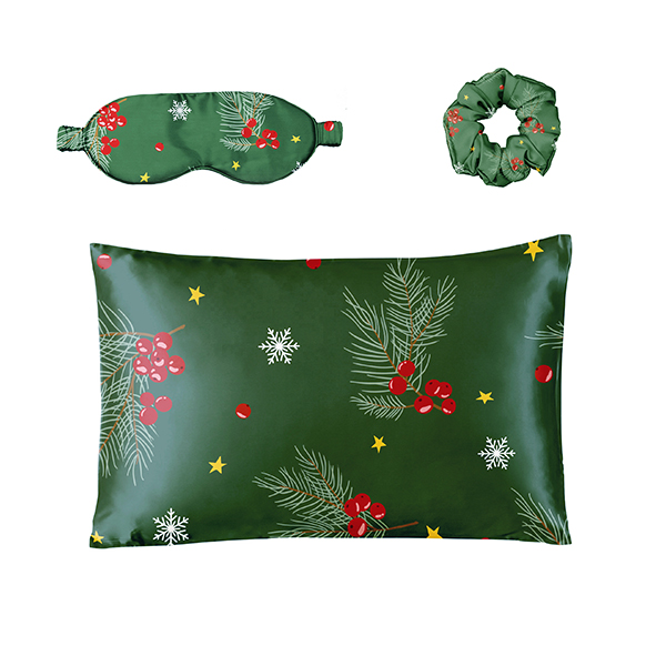 The Christmas Printed 100% 19mm Mulberry Silk Gift Set