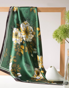 Digital Printed 100% Silk Square Scarf for Women