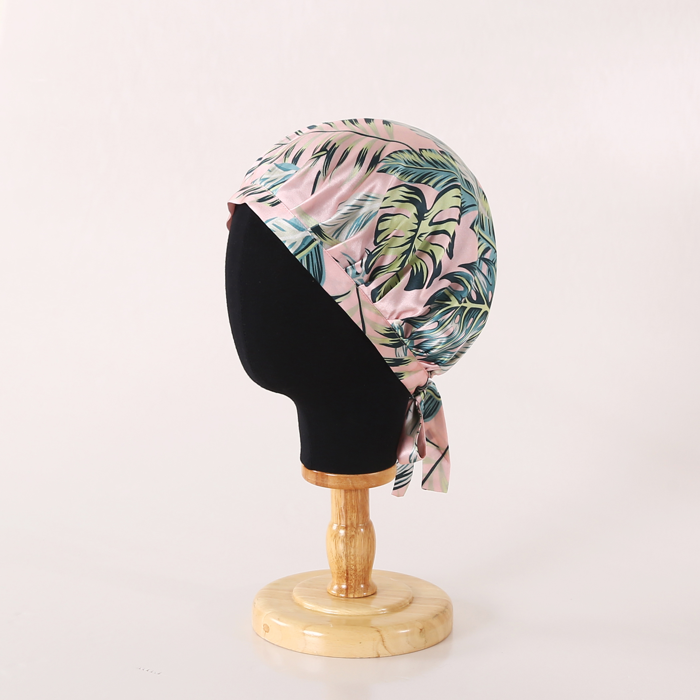 Wholesale 100% Mulberry Silk Printed Bonnet Turban with Tie Bulk Price