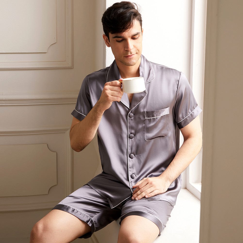 Men's Classic Short Silk Pajamas Set