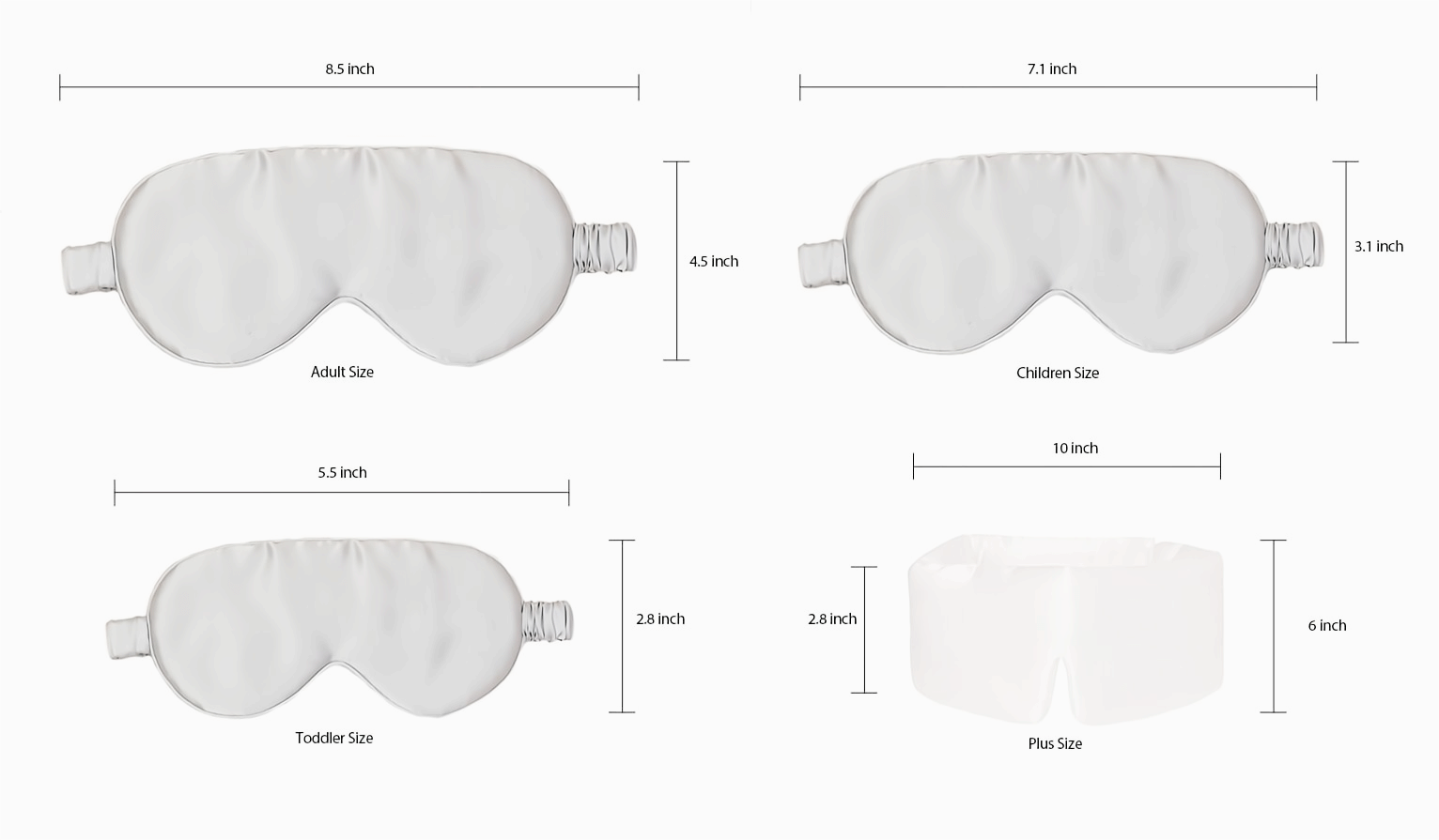 silk eye mask size