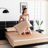 Wholesale Mulberry Silk Fitted Sheets: 19/22 Momme Pure Silk Fitted Bed Sheet, Soft Cooling Deep Pocket Silk Bed Sheet in Twin Full Queen King Size Bulk - Taihu Snow Silk