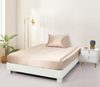 Silk Fitted Sheet for Hair & Skin: Mulberry Silk Fitted Bed Sheet, Smooth Anti-Frizz Deep Pocket Silk Bedding for Hair & Face Bulk - Taihu Snow Silk