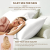Taihu Snow cooling silk pillowcase, reduces friction for hair and skin, prevents breakage