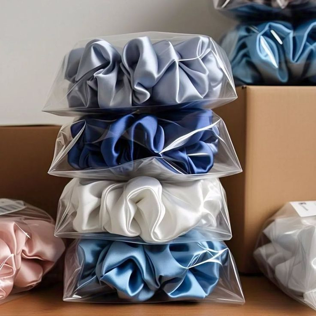 wholesale 100% mulberry silk scrunchies premium silk hair ties