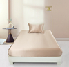 Silk Fitted Sheet for Hair & Skin: Mulberry Silk Fitted Bed Sheet, Smooth Anti-Frizz Deep Pocket Silk Bedding for Hair & Face Bulk - Taihu Snow Silk